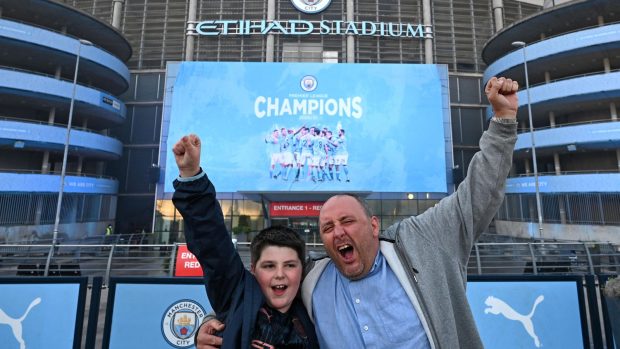 Picture Manchester City 2021 Premier League Champions.