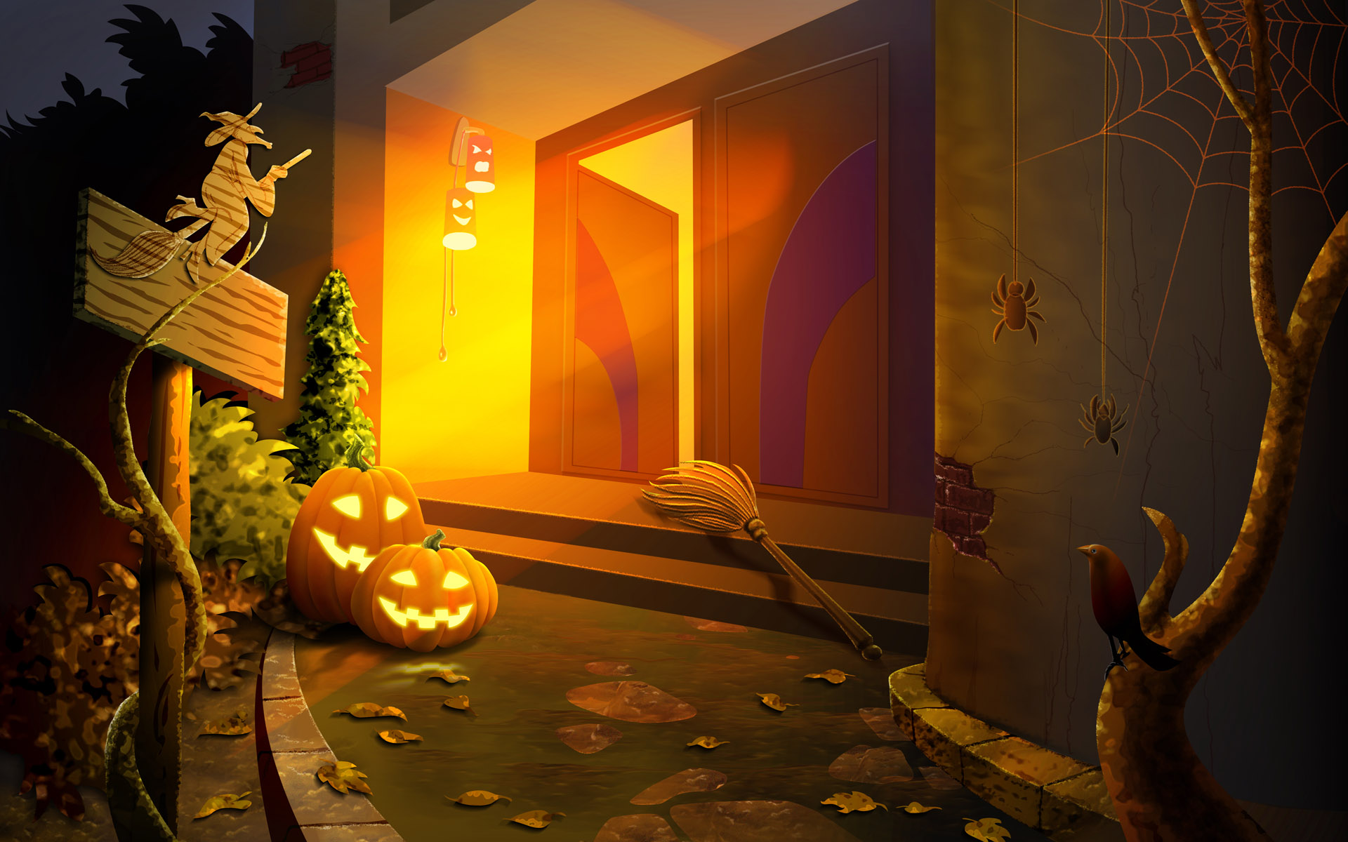 Pumpkin Halloween Background for Desktop 1.