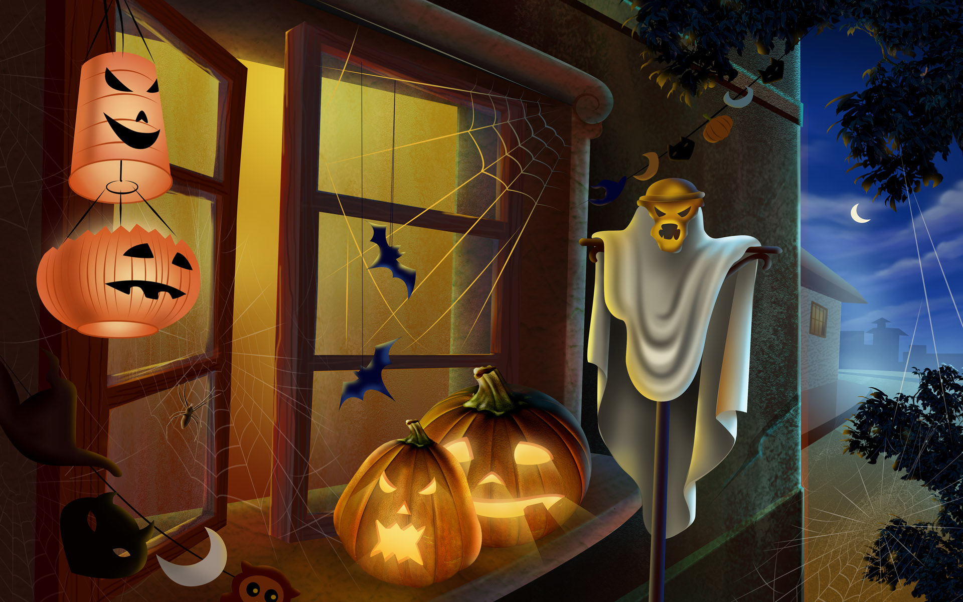 Scary Halloween Desktop Background 1.