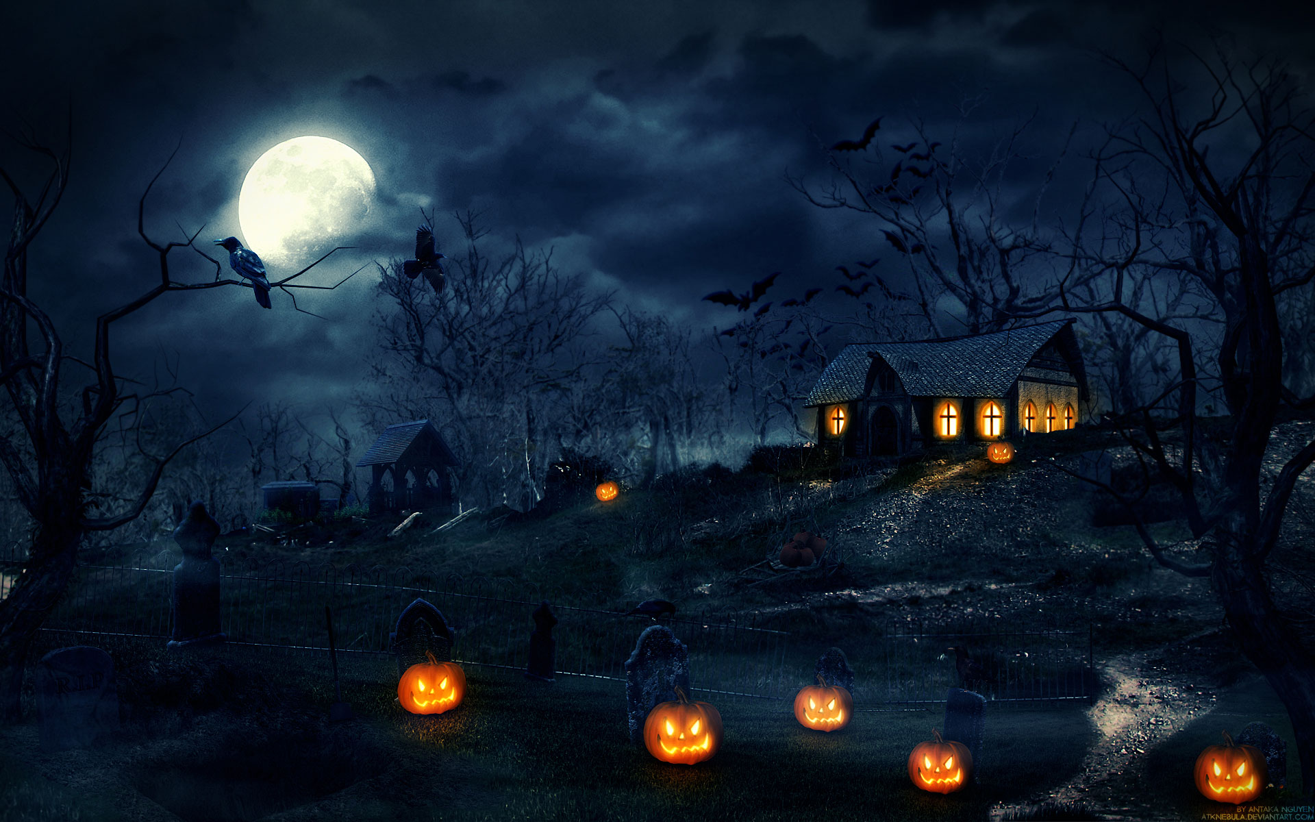 Scary Halloween Desktop Background 4.