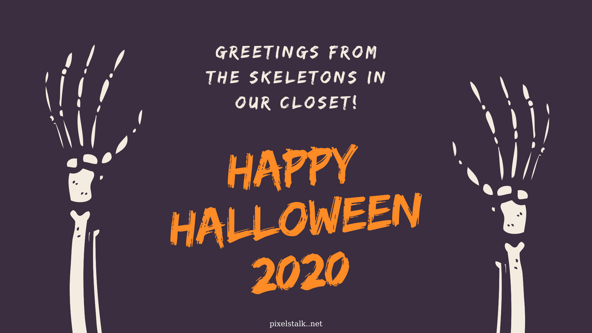 Skeleton Halloween 2020 Postcard.