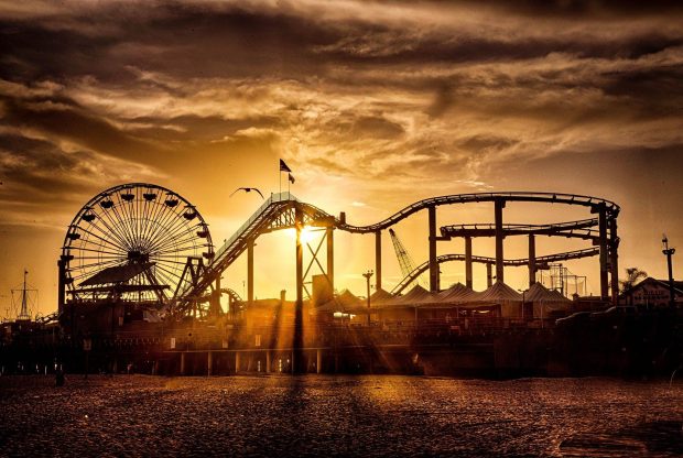 Sunset at Santa Monica Wallpapers HD 4.