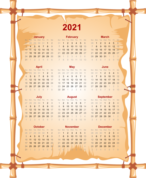2021 Calendar Backgrounds Image.
