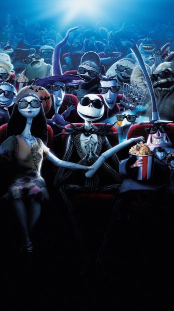 3D Nightmare Before Christmas iPhone Wallpaper.