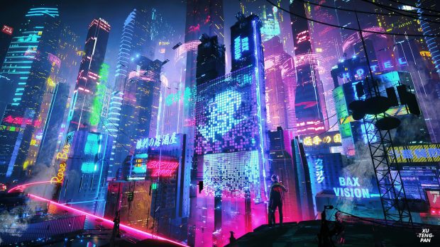 4K Neon City Wallpaper 3840x2160.