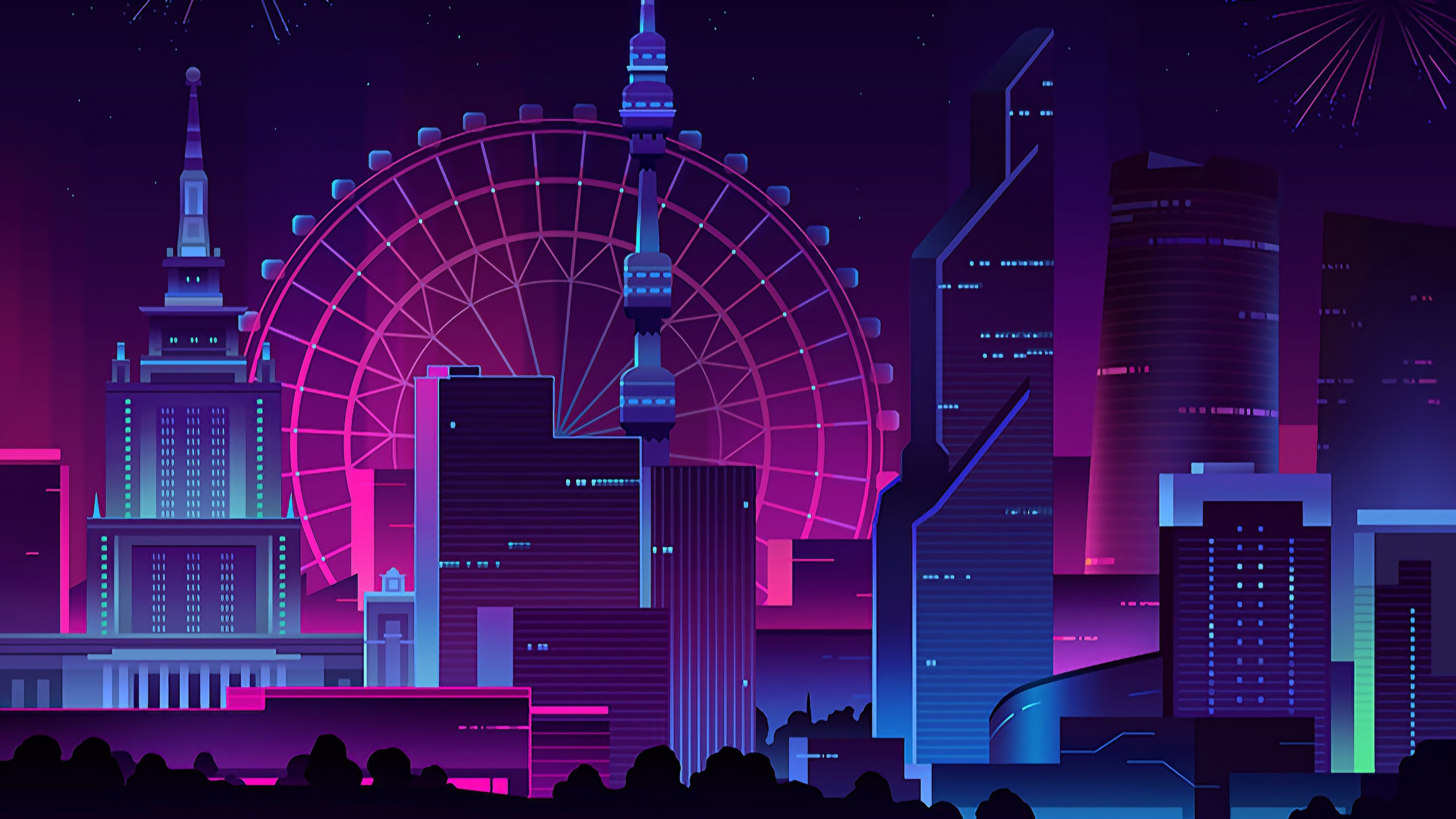 Free Download 4K Neon City Computer Wallpapers HD 