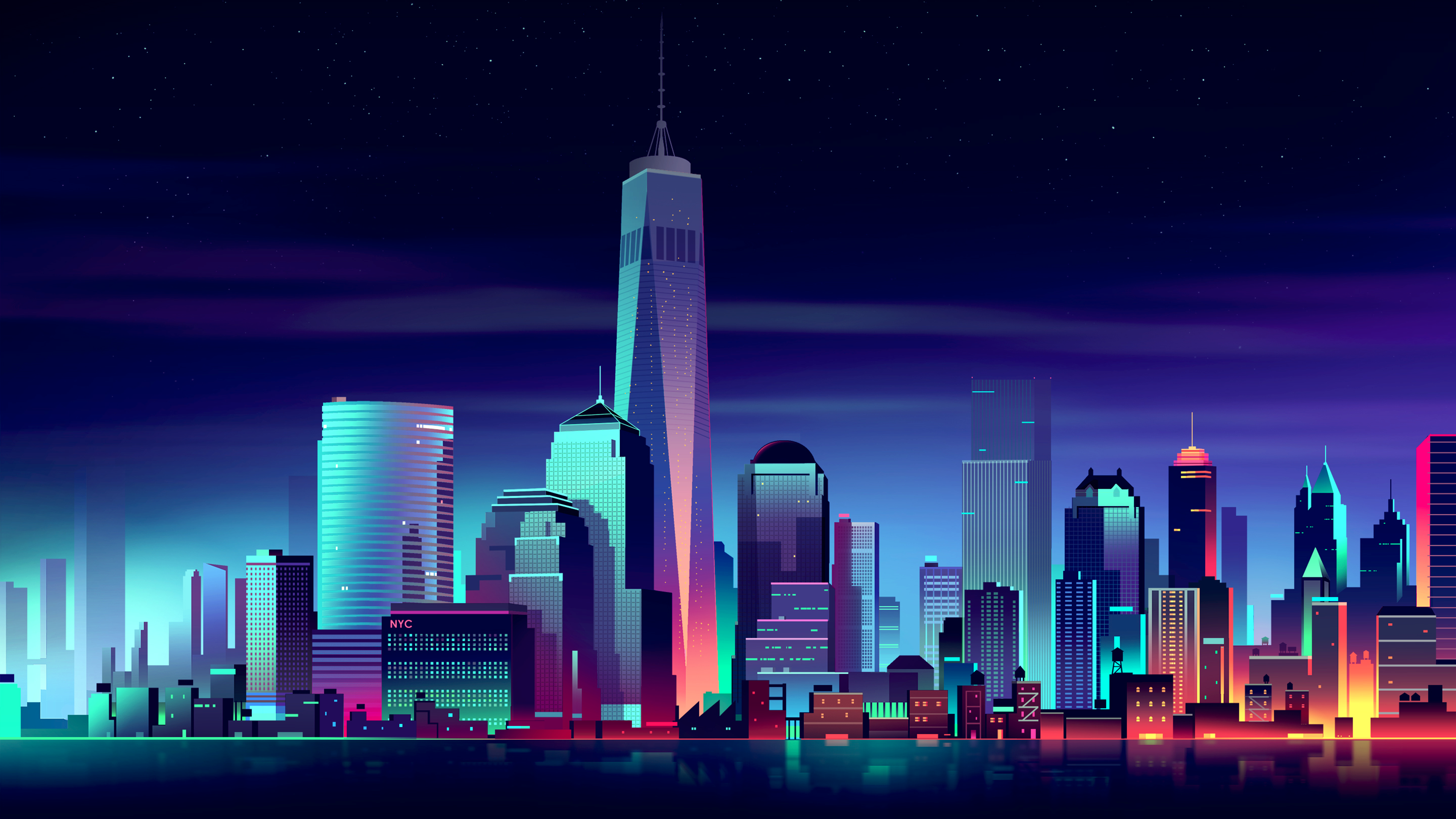 Free Download 4K Neon City Computer Wallpapers HD 