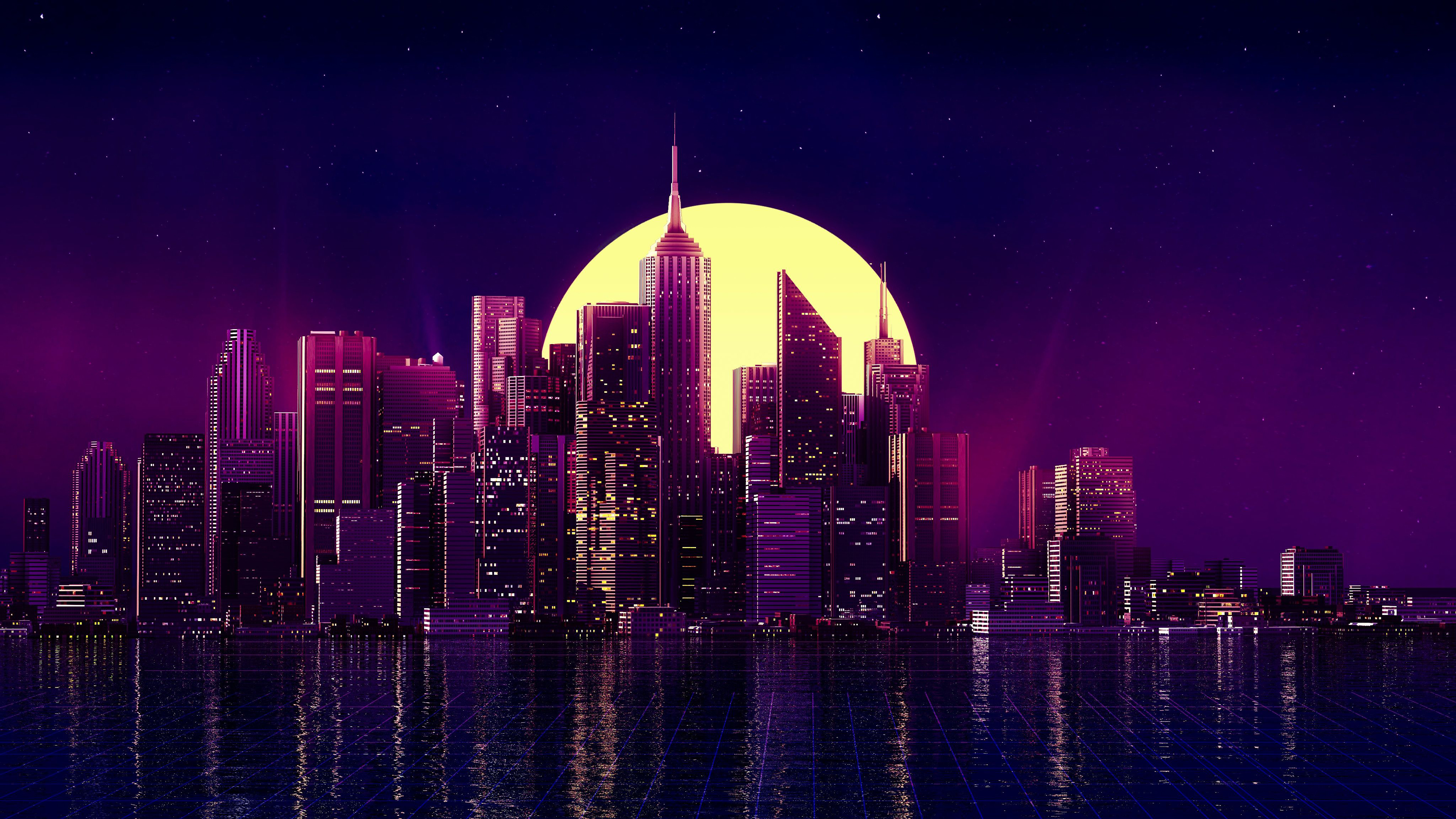 Free Download 4k Neon City Computer Wallpapers Hd Pixelstalk Net