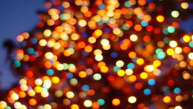 Aesthetic Christmas Lights Wallpaper Free Download.