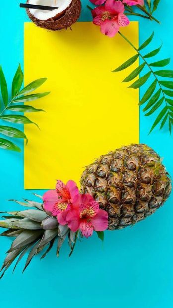 Aesthetic Pineapple Background for iPhone.