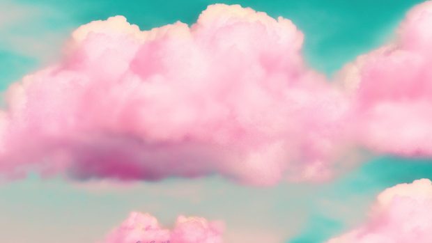 Aesthetic Pink Cloud Background.