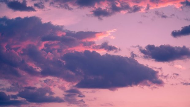 Aesthetic Pink Cloud Desktop Background.