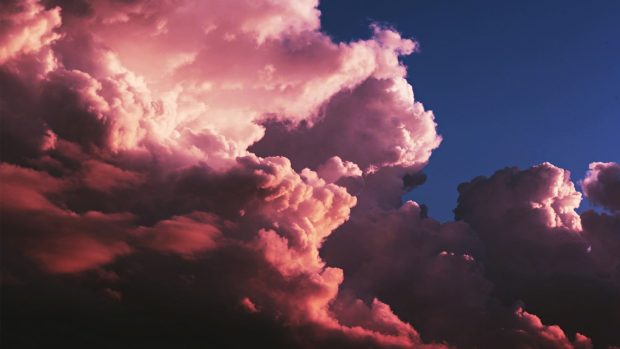 Aesthetic Pink Cloud Wallpaper High Quality.