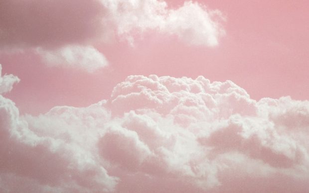 Aesthetic Pink Cloud Wallpaper for Desktop.