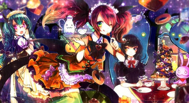 Anime Halloween HD Wallpaper for Desktop.