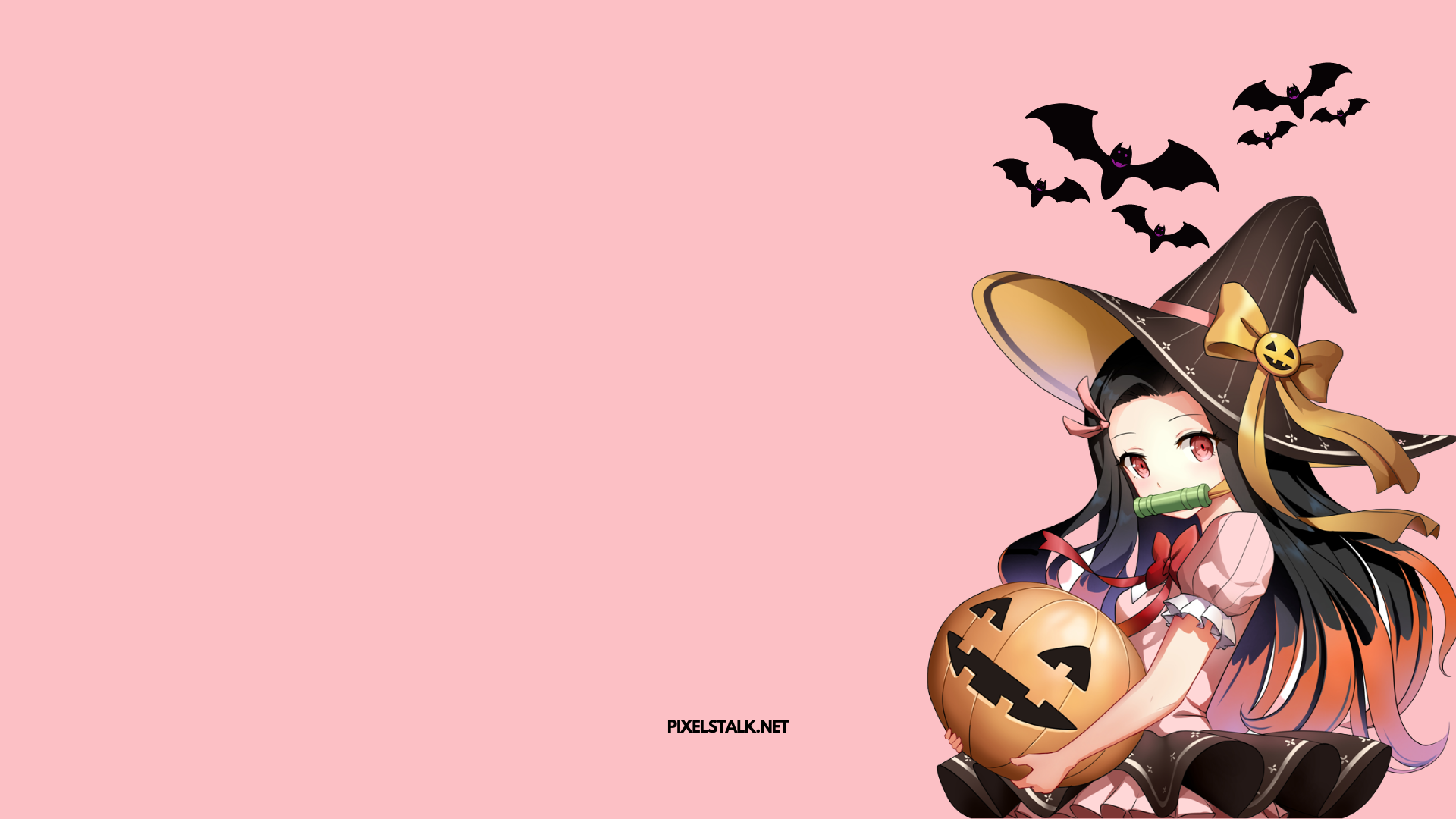 HD wallpaper Anime Original Bat Candy Cute Ghost Girl Halloween  Moon  Wallpaper Flare