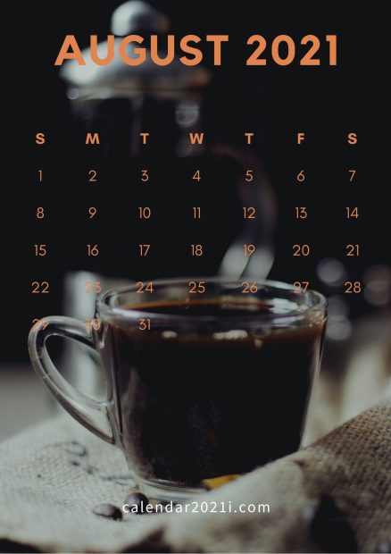 August 2021 Calendar iPhone Wallpapers.