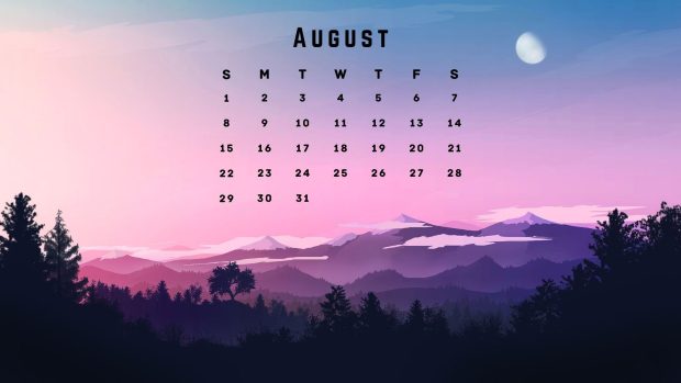 August 2021 calendar wallpapers.