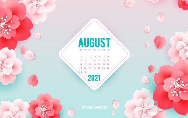 August 2021 calendar wallpapers for Desktop.