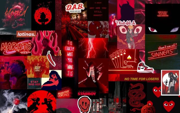 Awesome Red and Black Aesthetic Background.