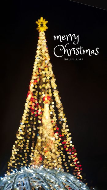 Beautiful Christmas Light iPhone Wallpaper.