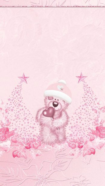 Beautiful Pink Christmas iPhone Wallpaper HD.