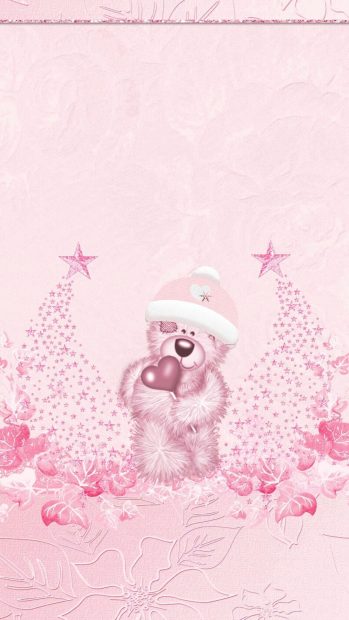 Beautiful Pink Christmas iPhone Wallpaper HD.
