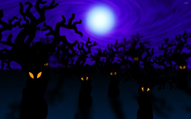 Beautiful Purple Halloween Wallpaper HD.