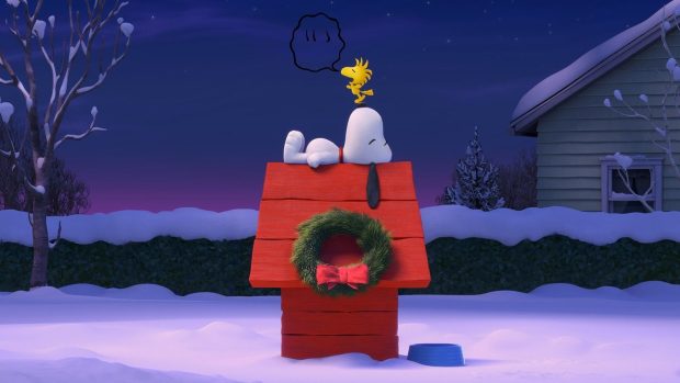 Beautiful Snoopy Christmas Wallpaper HD.