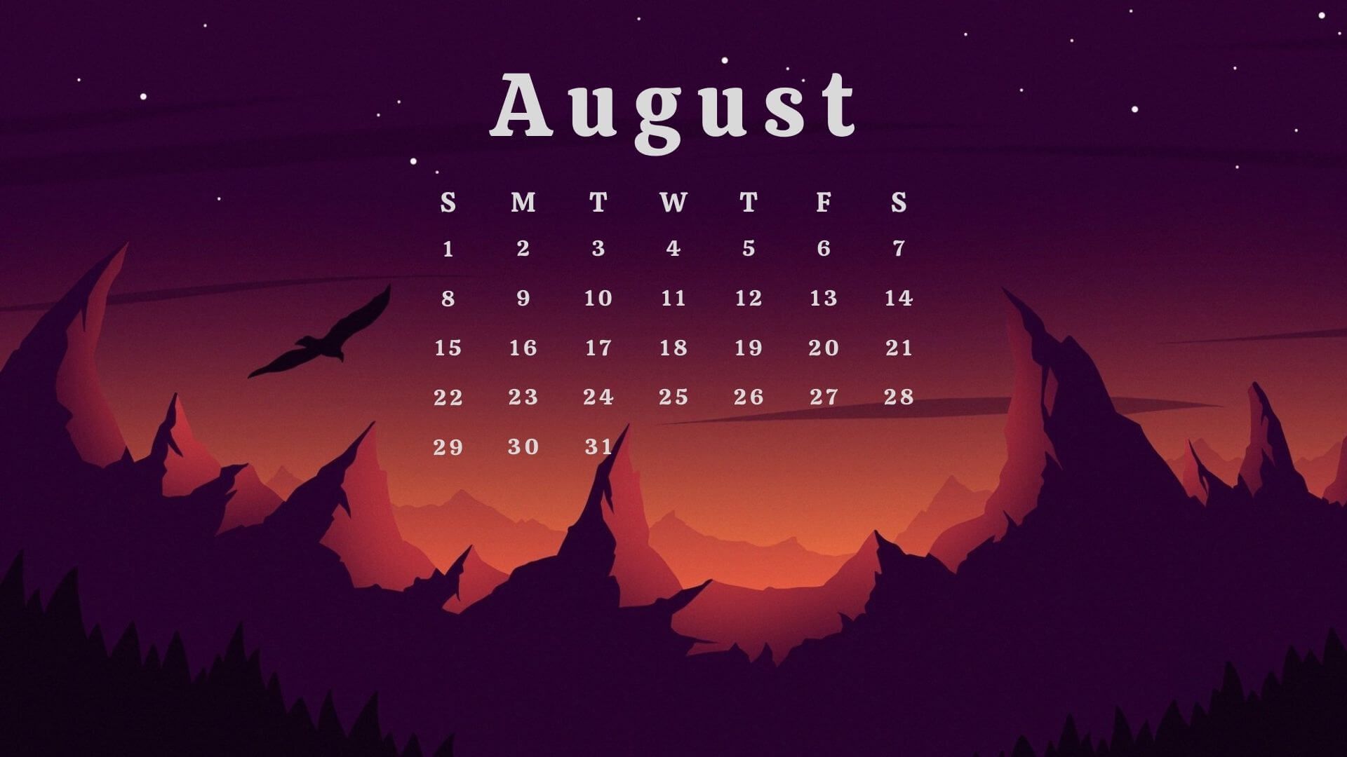 August 2021 Calendar Wallpapers HD Free Download 