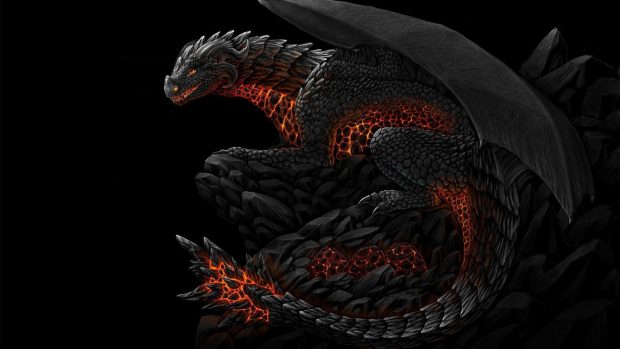 Black and Gold Dragon PC Wallpapers.