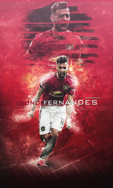 Bruno Fernandes Wallpaper iPhone Art Image.