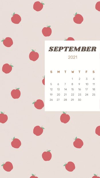 Calendar 2021 September printable iPhone Wallpaper.