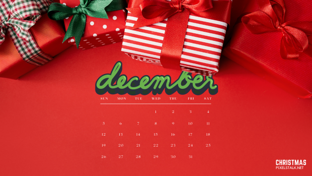 Christmas December 2021 Calendar Desktop Wallpaper.