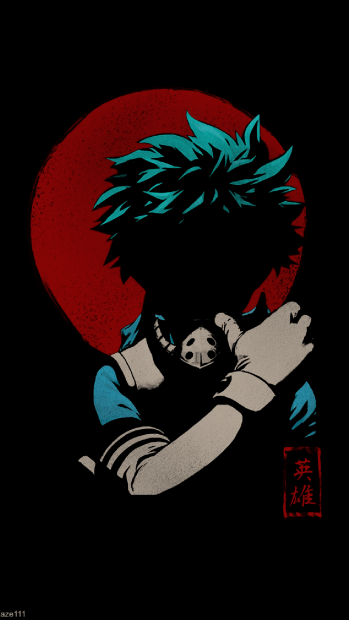 Cool Deku Background for iPhone.