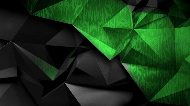 Cool Green and Black 4K Wallpaper.