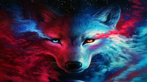 Cool Red and Blue Wallpaper HD Free download.