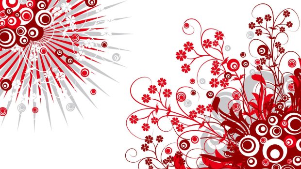 Cool Red and White Backgrounds for PC.