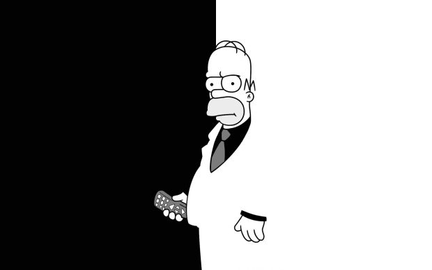 Cool Simpsons Black and White Wallpaper HD.
