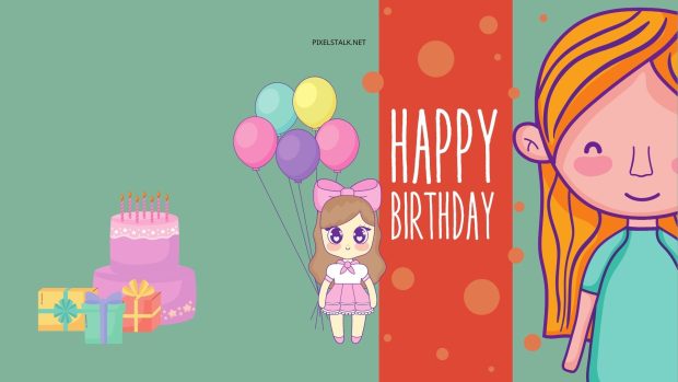 Cute Birthday Wallpaper HD Background.