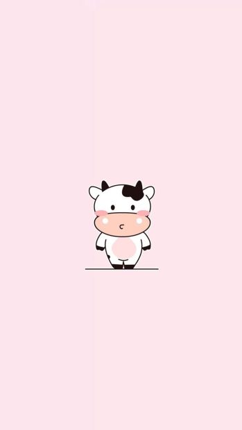 Cute Cow Wallpaper HD iPhone Free download.