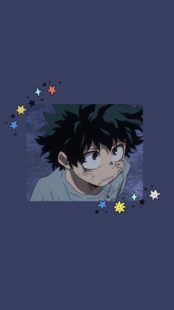 Cute Deku Background for iPhone.