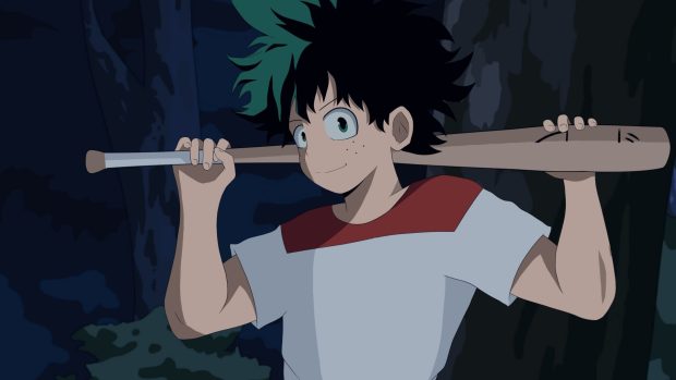 Cute Deku Desktop Background.