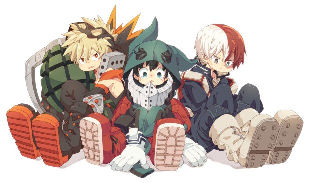 Cute Deku Desktop Image.