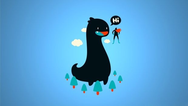 Cute Dino Wallpaper for Desktop.