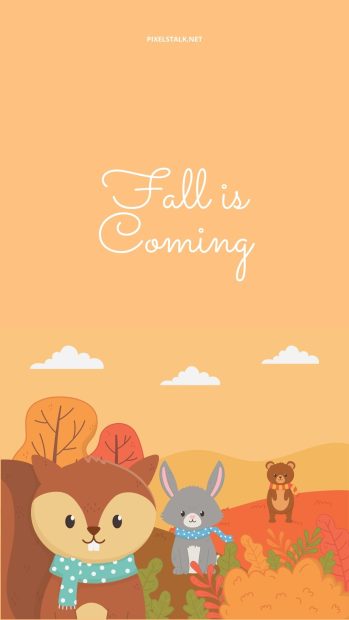 Cute Fall is coming wallpaper iPhone.