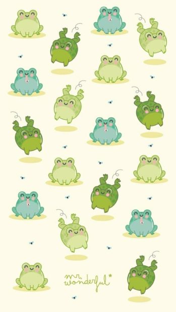 Cute Frogs Wallpaper for iPhone.