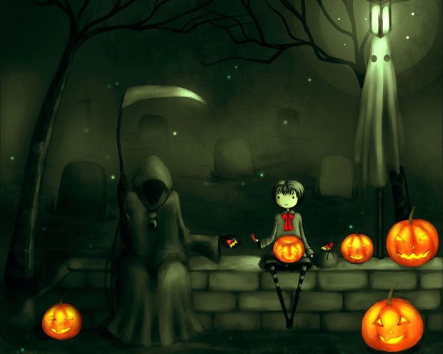 Cute Halloween Desktop Wallpaper Free download.