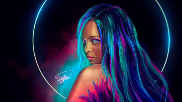 Cute Neon Wallpaper High Quality.