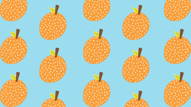 Cute Orange Desktop Background.